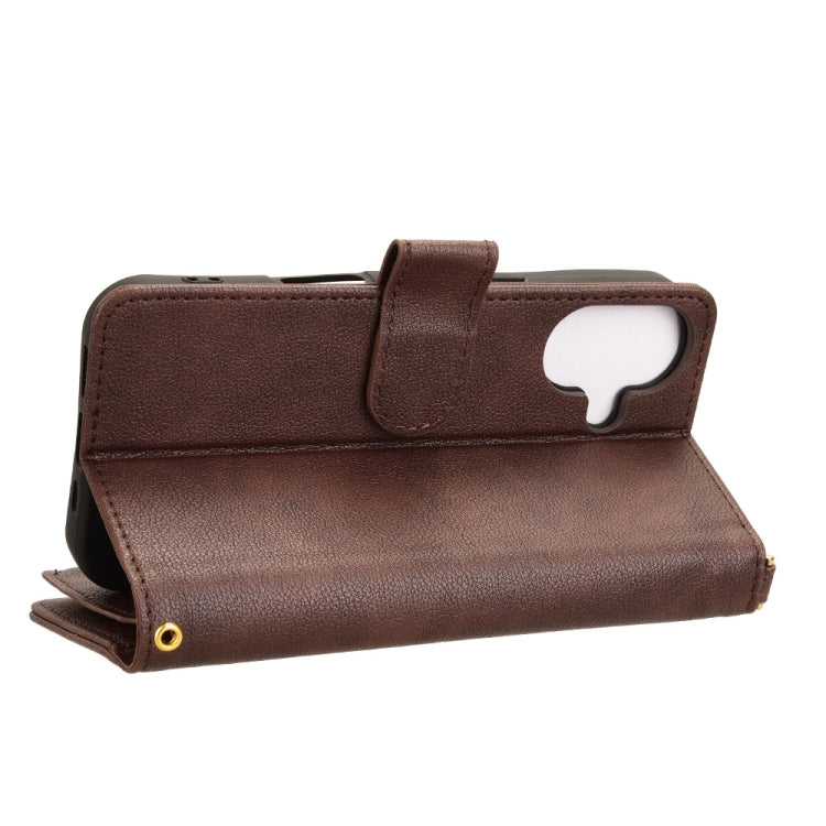For iPhone 16 Plus Litchi Texture Zipper Leather Phone Case