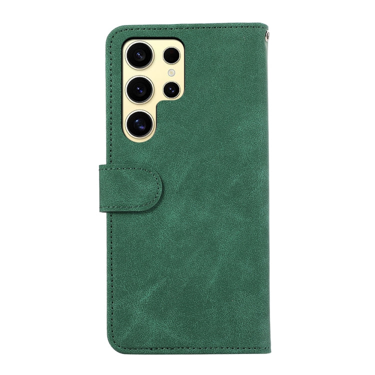 For Samsung Galaxy S25 Ultra 5G ABEEL Color Block Magnetic RFID Leather Phone Case