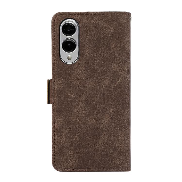 For Samsung Galaxy S25 Edge 5G ABEEL Frosted Magnetic RFID Leather Phone Case