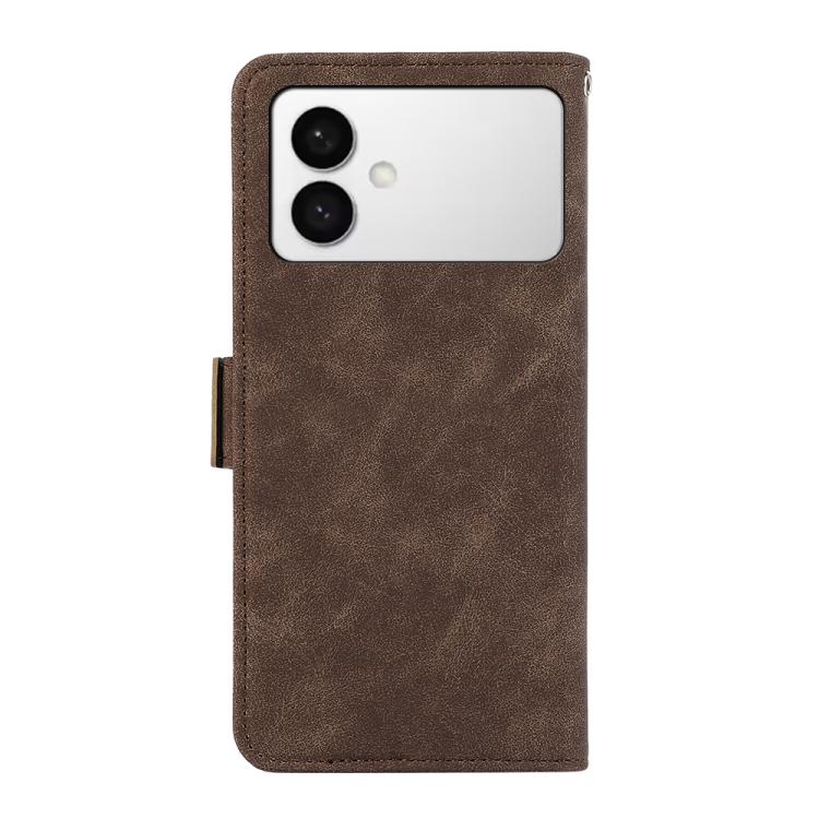 For Samsung Galaxy S26 Edge 5G ABEEL Frosted Magnetic RFID Leather Phone Case