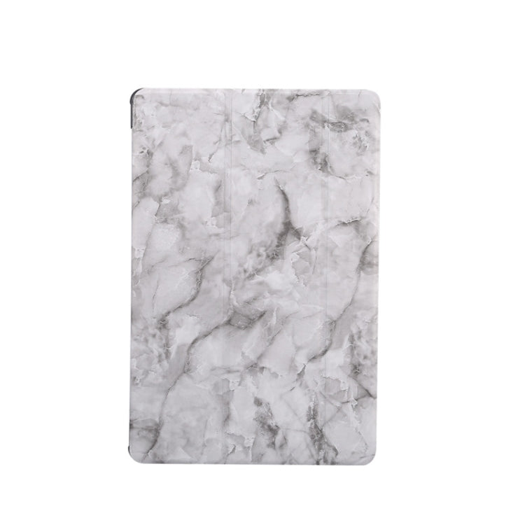 For Samsung Galaxy Tab S8 / Galaxy Tab S7 T870 Marble Texture Pattern Horizontal Flip Leather Case, with Three-folding Holder & Sleep / Wake-up