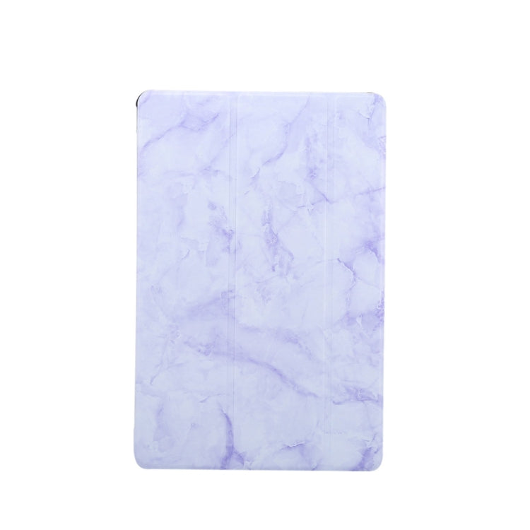 For Samsung Galaxy Tab S8 / Galaxy Tab S7 T870 Marble Texture Pattern Horizontal Flip Leather Case, with Three-folding Holder & Sleep / Wake-up