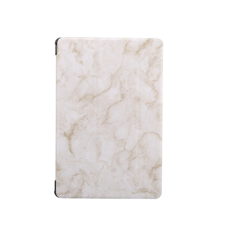 For Samsung Galaxy Tab S8 / Galaxy Tab S7 T870 Marble Texture Pattern Horizontal Flip Leather Case, with Three-folding Holder & Sleep / Wake-up