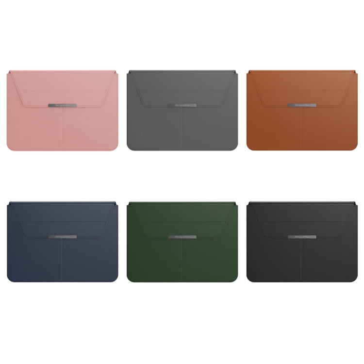 Multifunctional Laptop PU Magnetic Stand Split Liner Bag with Mouse Pad Function, Size:15 inch