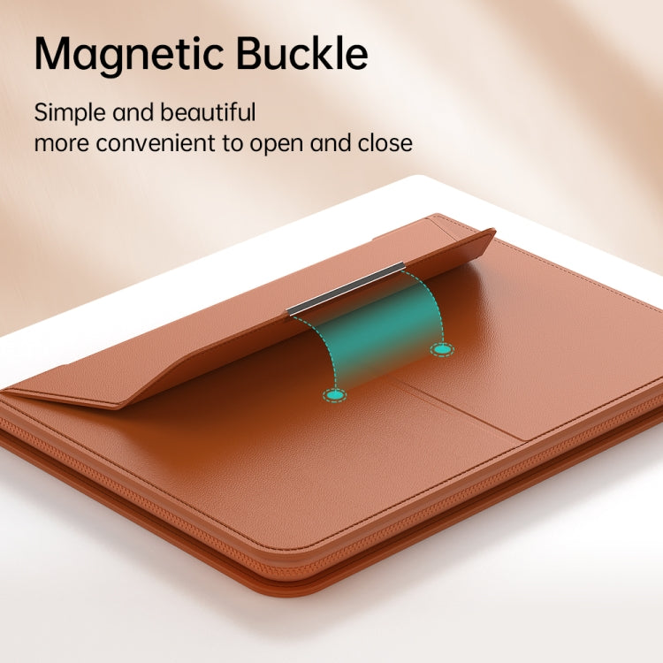 Multifunctional Laptop PU Magnetic Stand Split Liner Bag with Mouse Pad Function, Size:13-14 inch