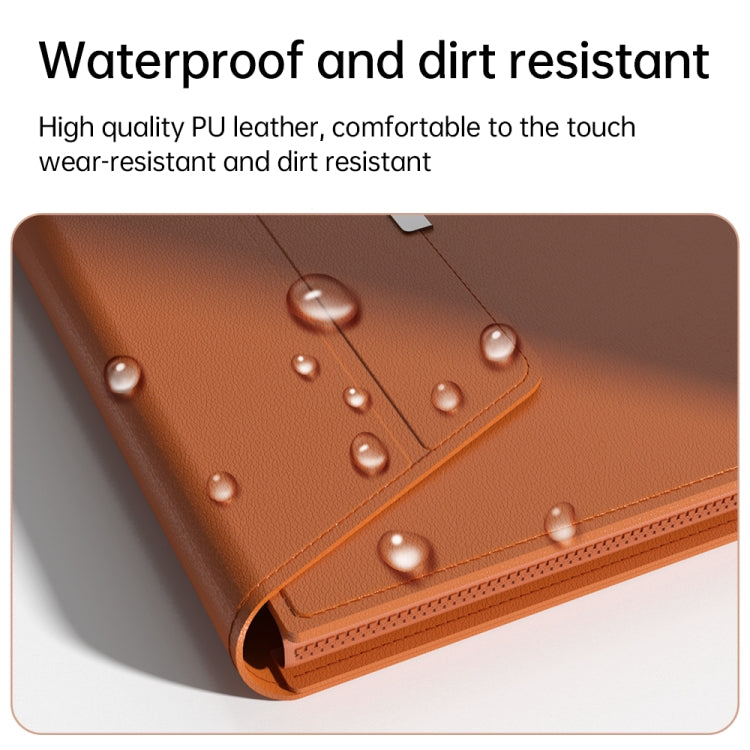 Multifunctional Laptop PU Magnetic Stand Split Liner Bag with Mouse Pad Function, Size:15 inch
