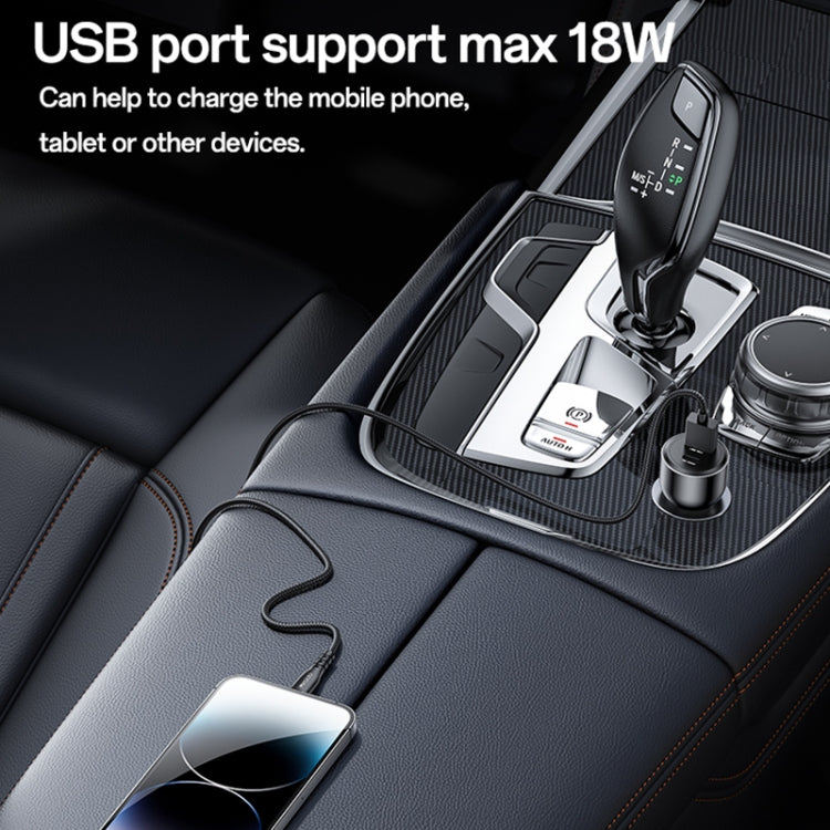 Yesido Y65 PD100W Type-C + QC18W USB Super Fast Car Charger - Black