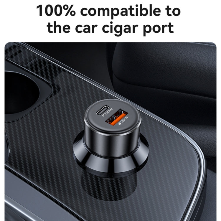 Yesido Y64 PD30W Type-C + QC20W USB Super Fast Car Charger - Black