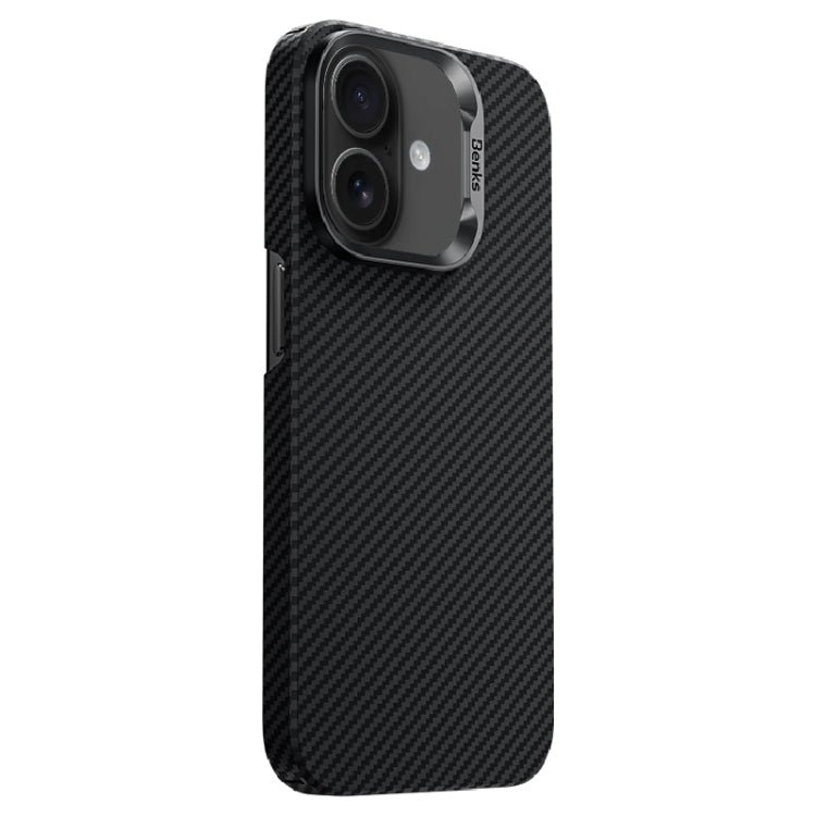 For iPhone 16 Plus Benks Classic Kevlar 600D Fiber MagSafe Phone Case - Black