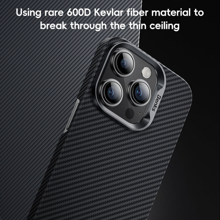 For iPhone 16 Plus Benks Classic Kevlar 600D Fiber MagSafe Phone Case - Black