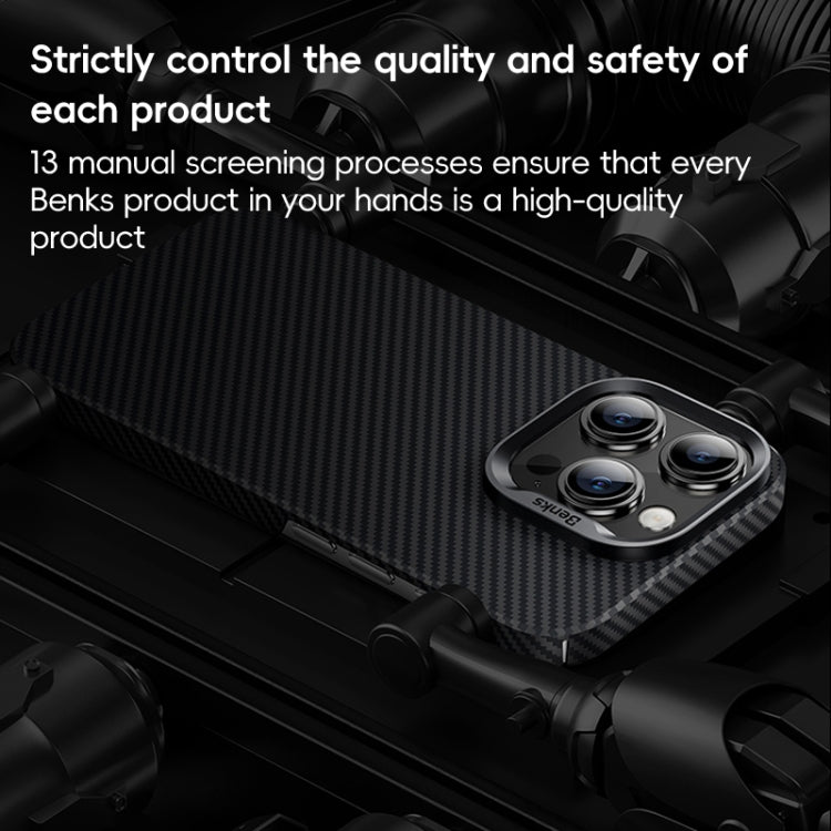 For iPhone 16 Plus Benks Classic Kevlar 600D Fiber MagSafe Phone Case - Black