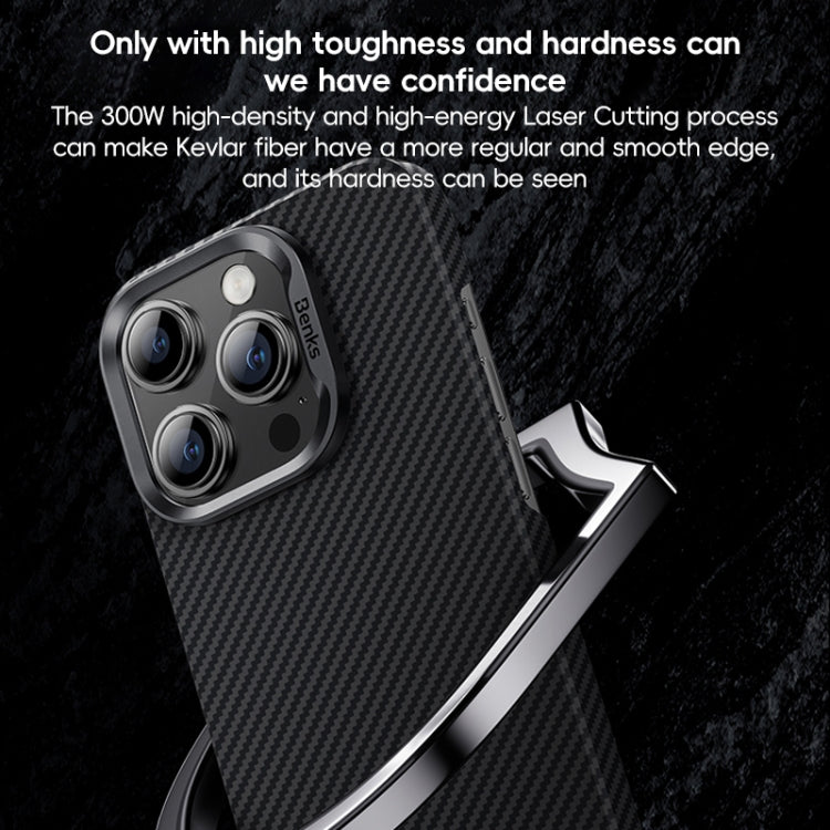 For iPhone 16 Plus Benks Classic Kevlar 600D Fiber MagSafe Phone Case - Black