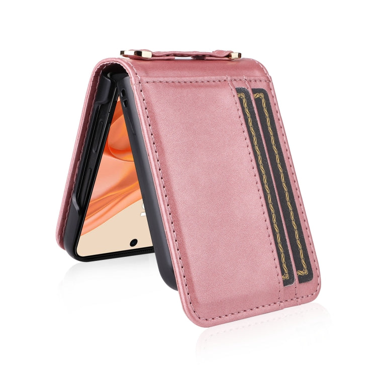 For Motorola Razr 50 Crossbody Card Bag PU Folding Phone Case