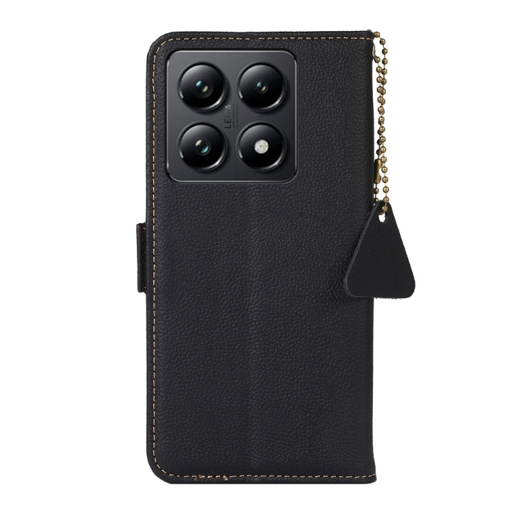 For Xiaomi 14T Side-Magnetic TJ Genuine Leather RFID Phone Case