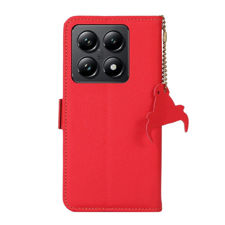 For Xiaomi 14T Side-Magnetic TJ Genuine Leather RFID Phone Case