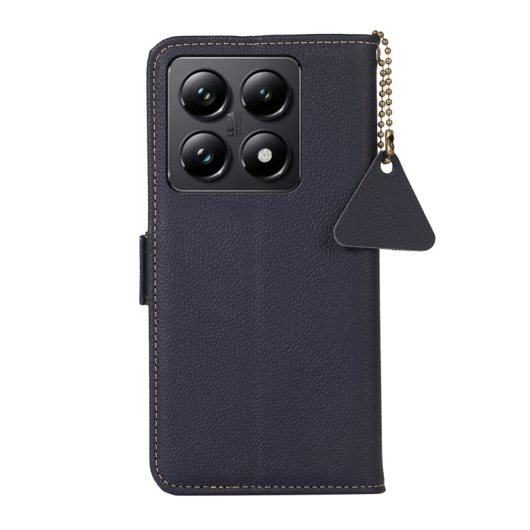 For Xiaomi 14T Side-Magnetic TJ Genuine Leather RFID Phone Case