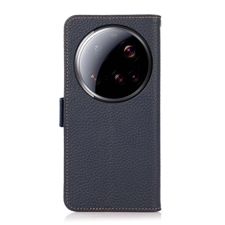 For Xiaomi 15 Ultra KHAZNEH Side-Magnetic Litchi Genuine Leather RFID Phone Case