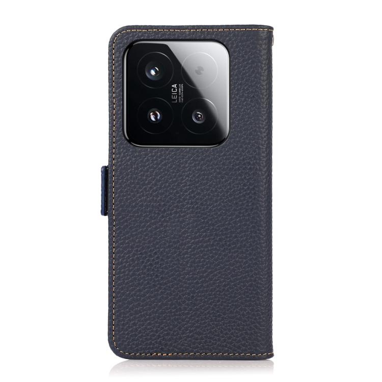 For Xiaomi 15T 5G KHAZNEH Side-Magnetic Litchi Genuine Leather RFID Phone Case