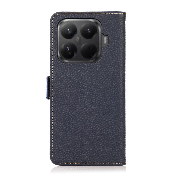 For Xiaomi 15T Pro 5G KHAZNEH Side-Magnetic Litchi Genuine Leather RFID Phone Case