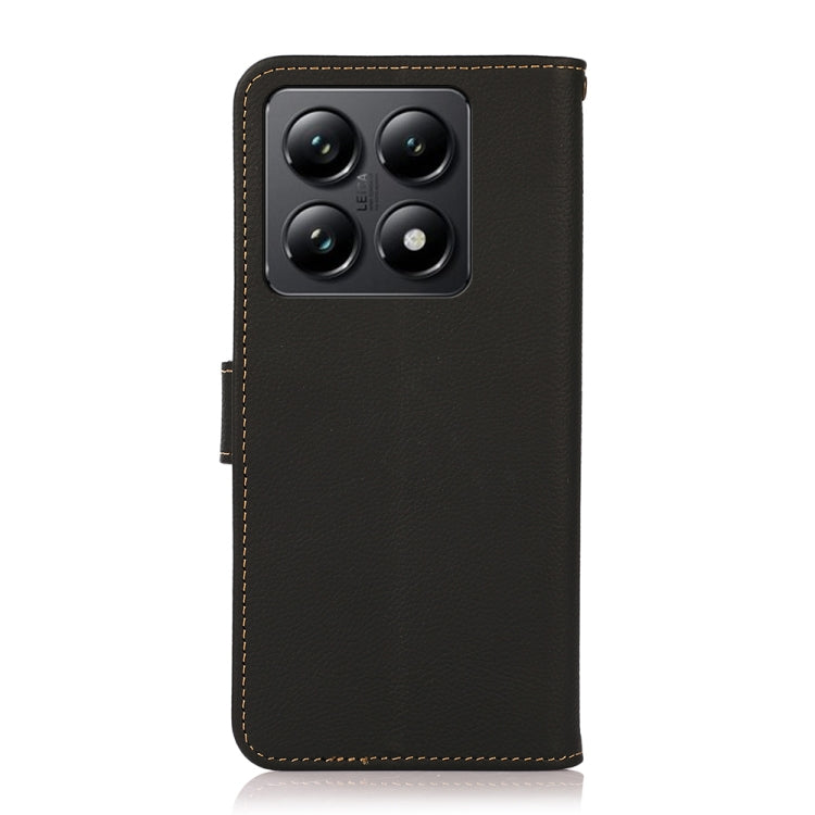 For Xiaomi 14T Pro KHAZNEH Custer Texture RFID Genuine Leather Phone Case