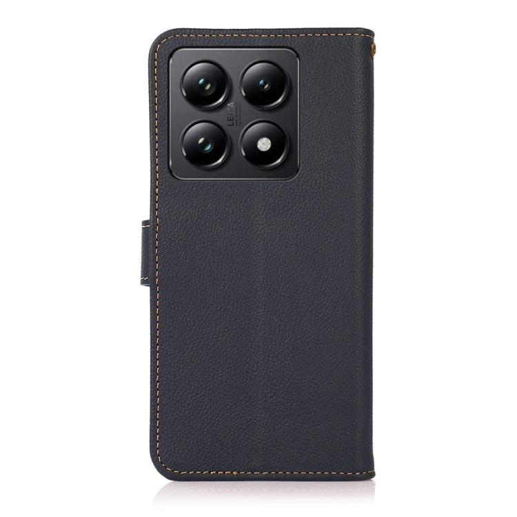 For Xiaomi 14T KHAZNEH Custer Texture RFID Genuine Leather Phone Case