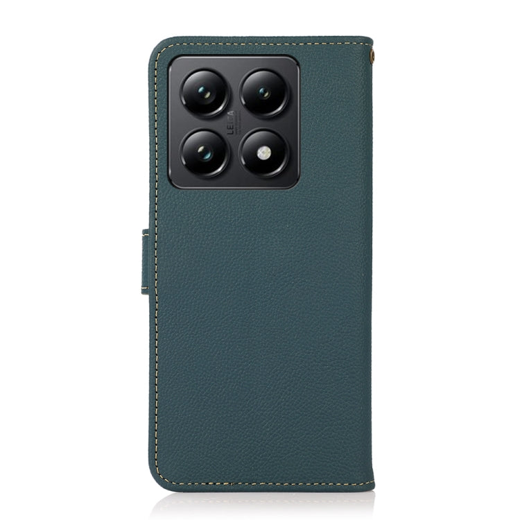 For Xiaomi 14T KHAZNEH Custer Texture RFID Genuine Leather Phone Case