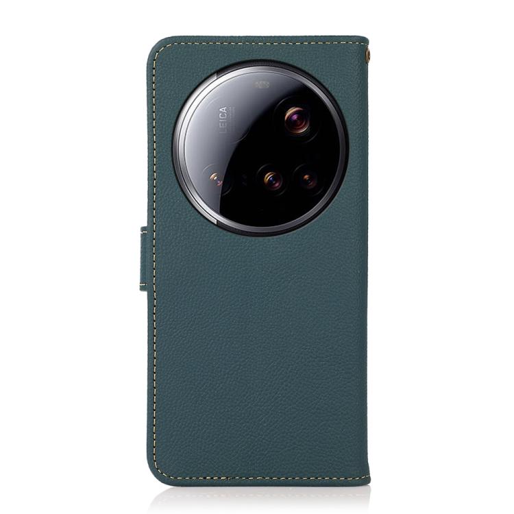For Xiaomi 15 Ultra KHAZNEH Custer Texture RFID Genuine Leather Phone Case