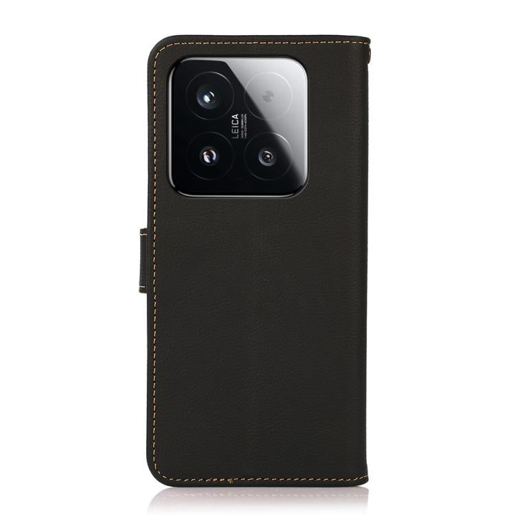 For Xiaomi 15T 5G KHAZNEH Custer Texture RFID Genuine Leather Phone Case