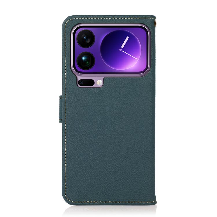 For Xiaomi 17 Pro KHAZNEH Custer Texture RFID Genuine Leather Phone Case