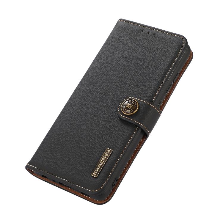 For Xiaomi 17 Pro Max KHAZNEH Custer Texture RFID Genuine Leather Phone Case