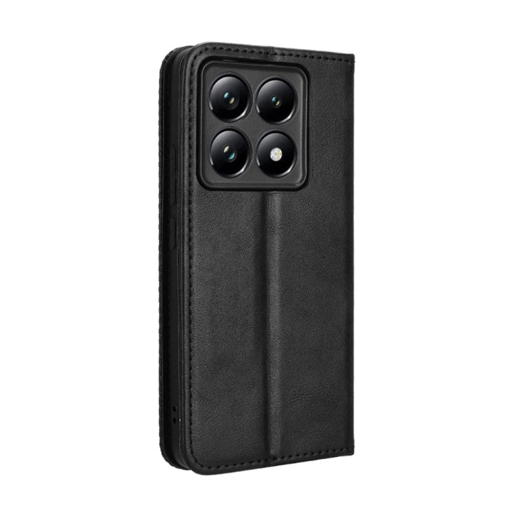 For Xiaomi 14T Magnetic Buckle Retro Texture Leather Phone Case