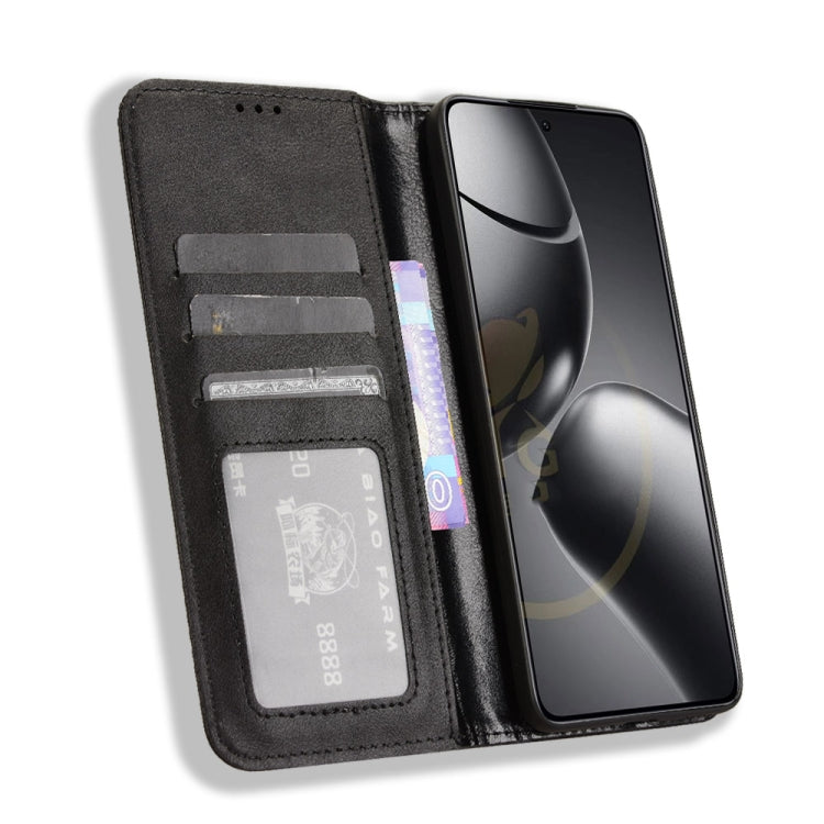For Xiaomi 14T Magnetic Buckle Retro Texture Leather Phone Case