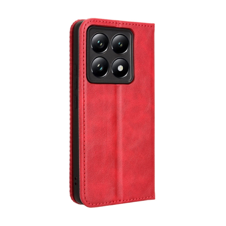 For Xiaomi 14T Magnetic Buckle Retro Texture Leather Phone Case