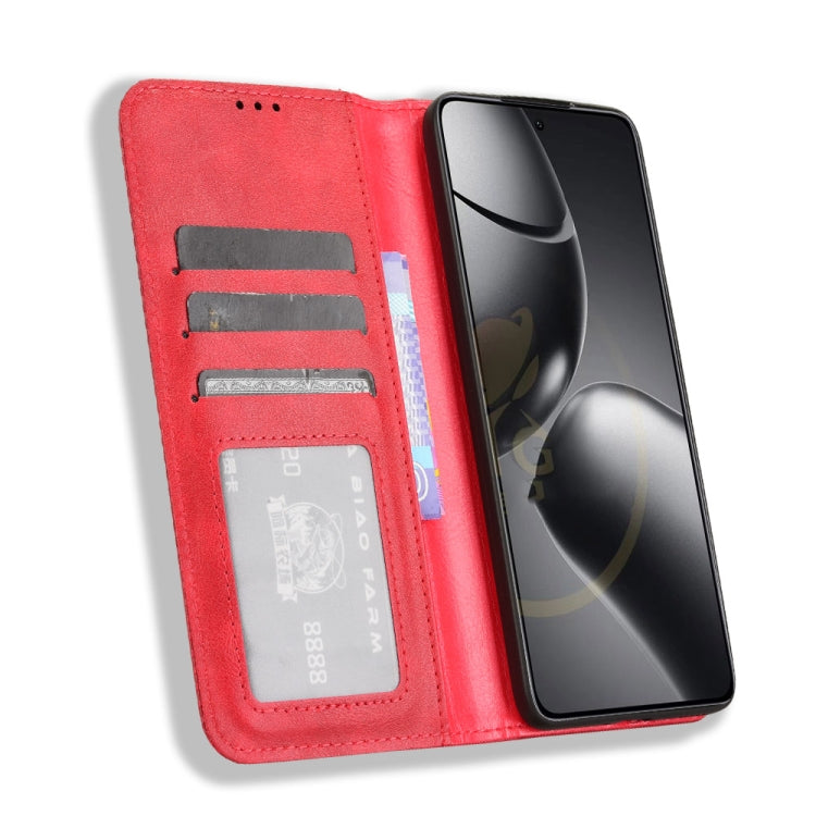 For Xiaomi 14T Magnetic Buckle Retro Texture Leather Phone Case