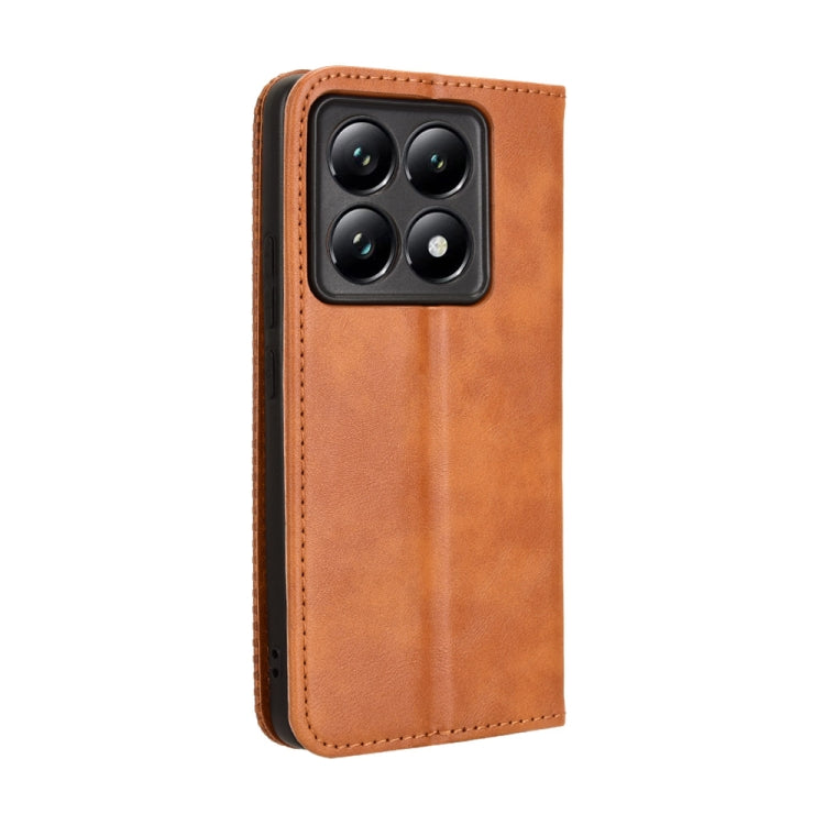 For Xiaomi 14T Magnetic Buckle Retro Texture Leather Phone Case