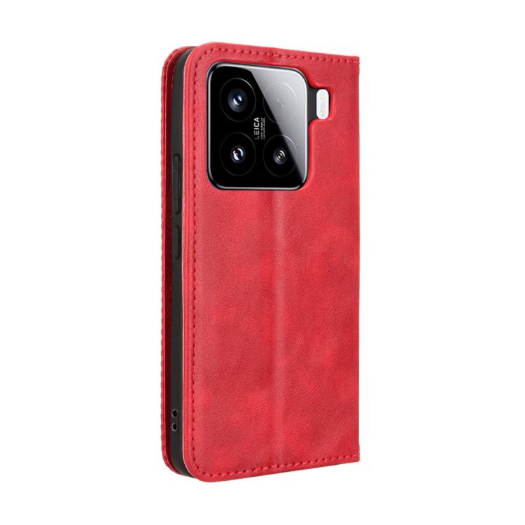 For Xiaomi 15 Magnetic Buckle Retro Texture Leather Phone Case