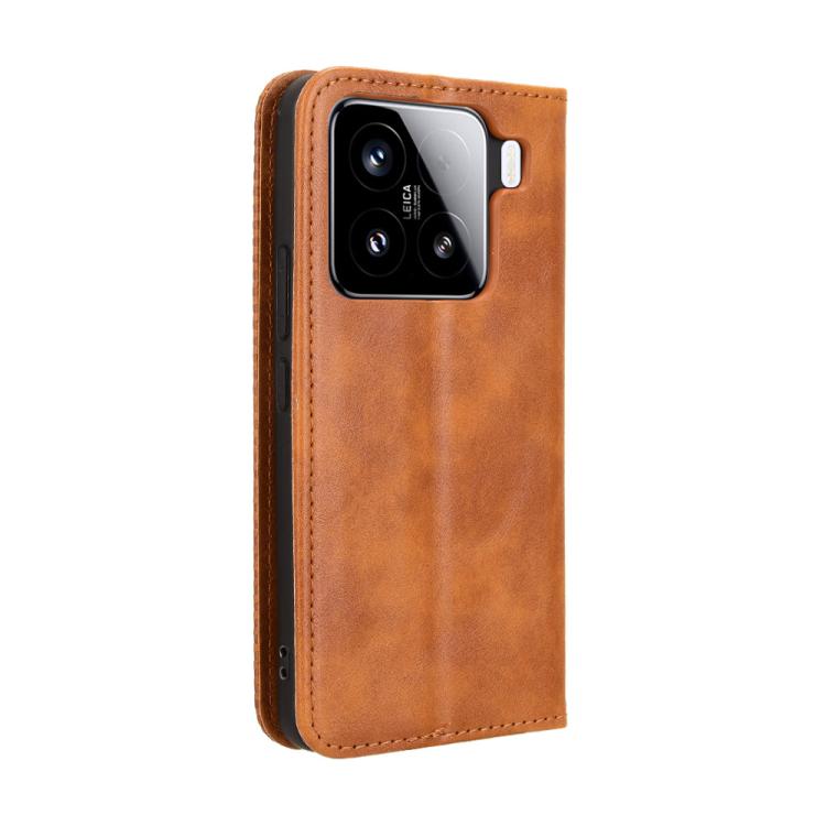 For Xiaomi 15 Magnetic Buckle Retro Texture Leather Phone Case