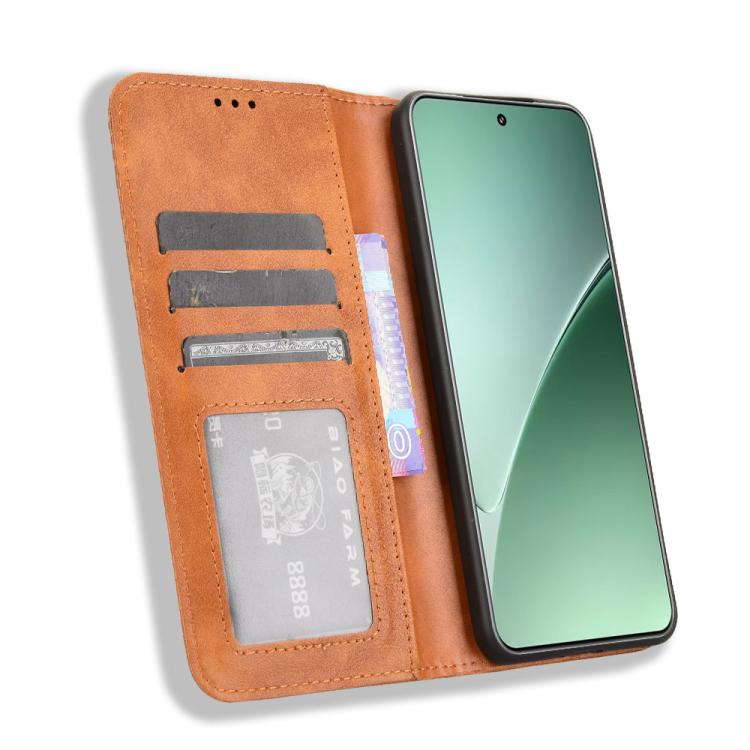 For Xiaomi 15 Magnetic Buckle Retro Texture Leather Phone Case