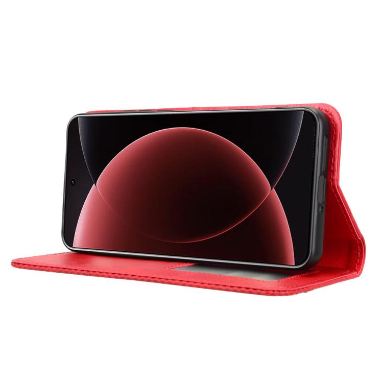 For Xiaomi 15 Ultra Magnetic Buckle Retro Texture Leather Phone Case