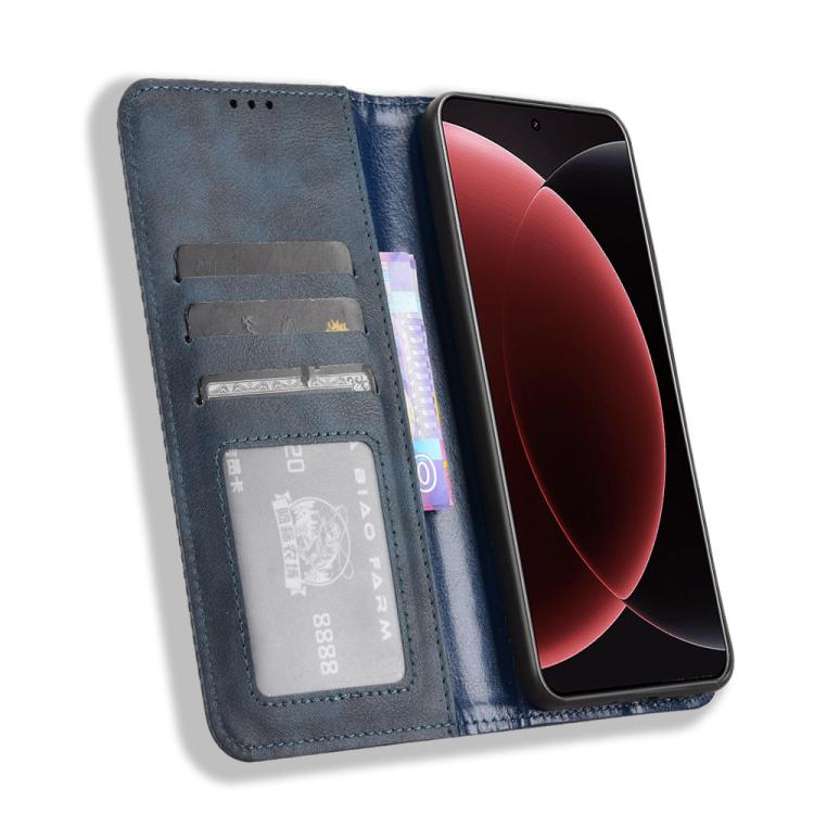 For Xiaomi 15 Ultra Magnetic Buckle Retro Texture Leather Phone Case