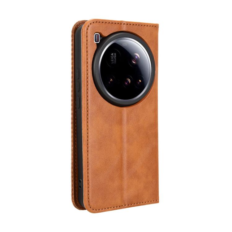 For Xiaomi 15 Ultra Magnetic Buckle Retro Texture Leather Phone Case