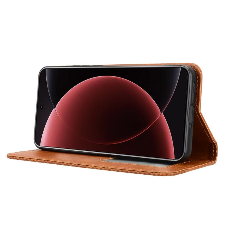 For Xiaomi 15 Ultra Magnetic Buckle Retro Texture Leather Phone Case