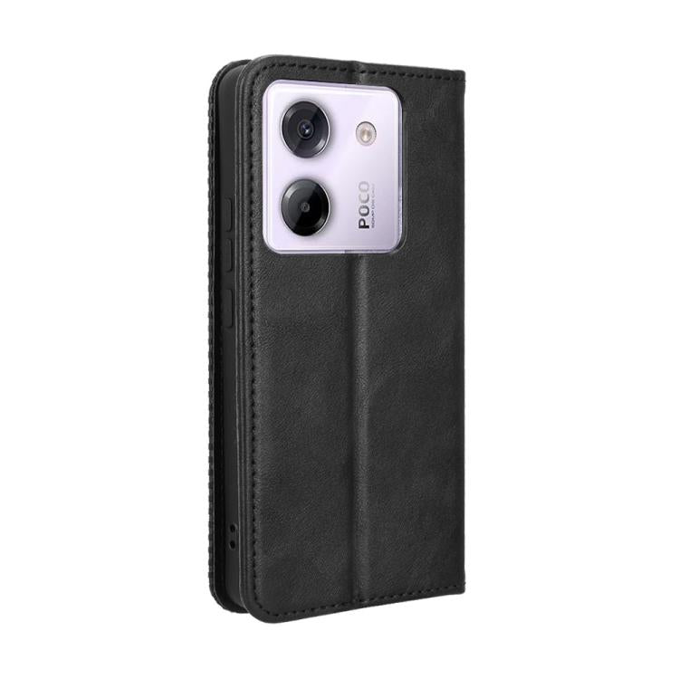 For Xiaomi Poco M7 Pro 5G Magnetic Buckle Retro Texture Leather Phone Case