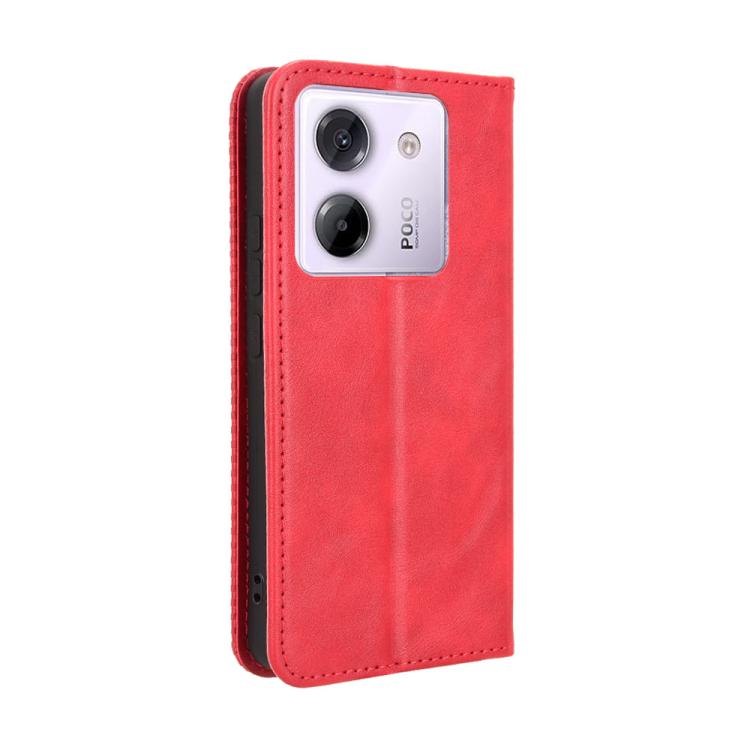 For Xiaomi Poco M7 Pro 5G Magnetic Buckle Retro Texture Leather Phone Case