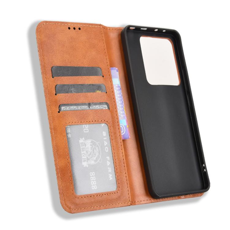 For Xiaomi Poco M7 Pro 5G Magnetic Buckle Retro Texture Leather Phone Case