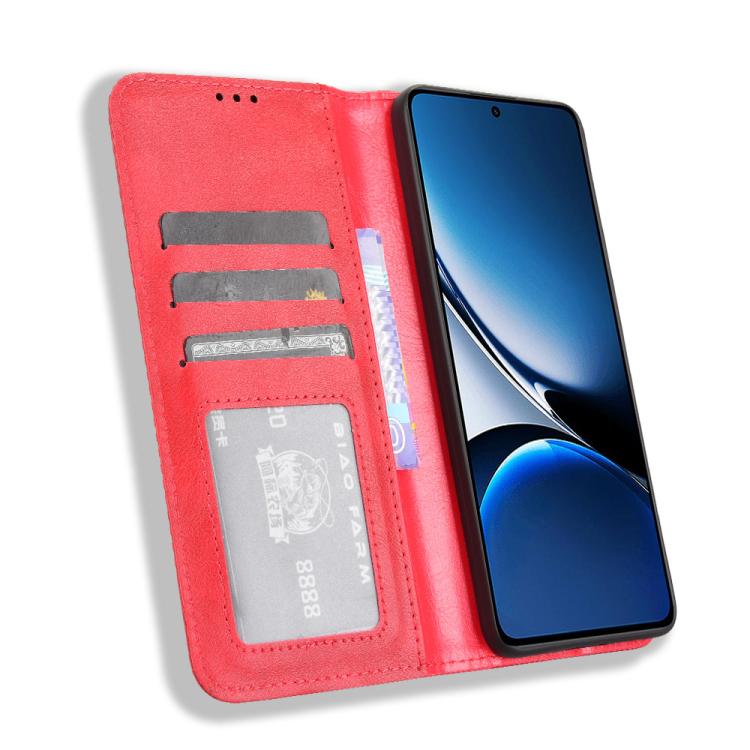 For Xiaomi Poco X7 Pro 5G Magnetic Buckle Retro Texture Leather Phone Case