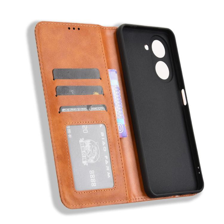 For Xiaomi Poco C71 / Redmi A5 4G 171.7mm Magnetic Buckle Retro Texture Leather Phone Case