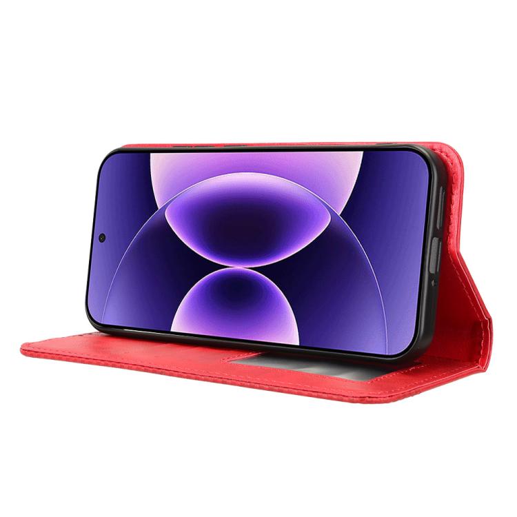 For Xiaomi 17 Pro Max Magnetic Buckle Retro Texture Leather Phone Case