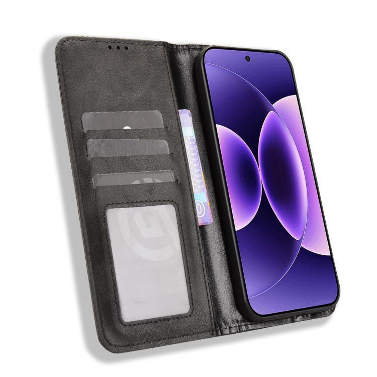 For Xiaomi 17 Pro Magnetic Buckle Retro Texture Leather Phone Case