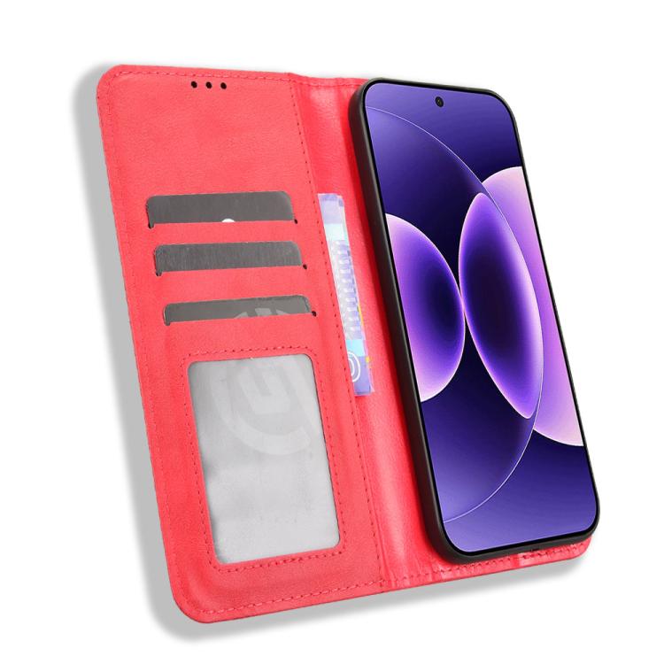 For Xiaomi 17 Pro Magnetic Buckle Retro Texture Leather Phone Case